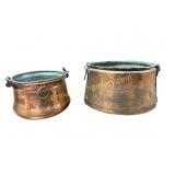 2 Hammered Turkish Copper Vessels