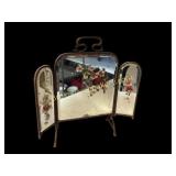 Tnree Panel Folding Firescreen