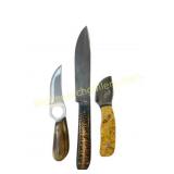 Group of Three Handmade Knives