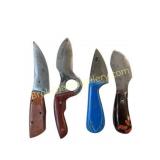 Lot of 4 Handmade Utility Knives