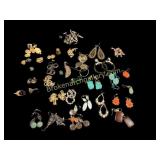 Collection of Vintage Costume Earrings, CuffLinks