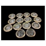Sterling Rimmed Coasters