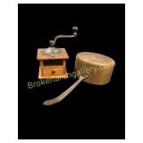Coffee Grinder, Copper Pan