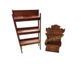 Pine Spoon Rack & 3 Tier Oak Shelf