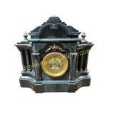 Antique Black Slate Mantel Clock