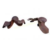 2 Vintage Leather English Saddles