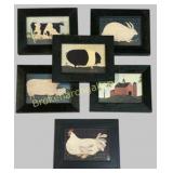 6 Framed Warren Kimble Prints