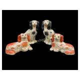 Two Pair Staffordshire Spaniels