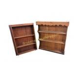 2 Vintage Hanging Shelves