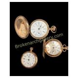 Three Vintage  Cased Pocket Watches