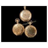 Three Vintage Cased Pocket Watches