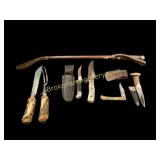 Knives, Axe Head, Riding Crop