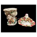 Two Fitz and Floyd Christmas Pieces