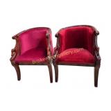 Pair Neoclassical Style Armchairs