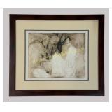 Limited Edition Print with Seated Figure