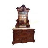 Colossal Carved Walnut Dresser