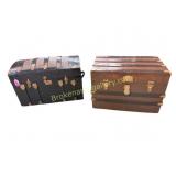 2 Antique Steamer Trunks
