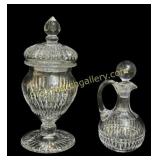 Cut Crystal Cruet and Bonboniere