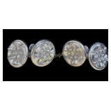 4 Vintage Mercury Glass Curtain Tiebacks