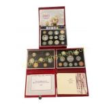 Three United Kingdom Royal Mint Proof Coin Sets