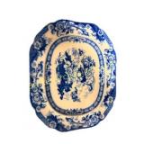 16.5 Blue & White Ironstone Platter