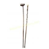 2 Hand Carved Walking Sticks