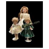 Three Porcelain Collector Dolls