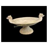 Decorative Clay Birdbath Bowl
