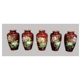 Vintage Ginbari Japanese Cloisonne Vases