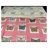 Two Hand Made Butterfly Quilts