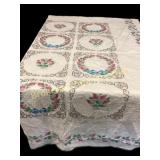 Cross Stitched  Quilt