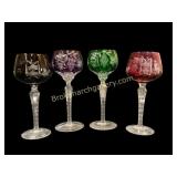 Four Bohemian Cut Stems