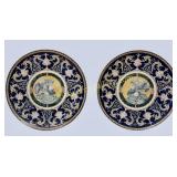 Pair Otto Drews German Faience Chargers