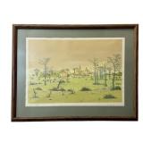 Framed Albert Drachkovitch Lithograph