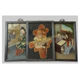 Chinese Export Reverse Painted Panels