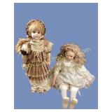 Two Reproduction Porcelain Dolls