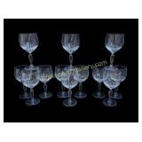 12 Crystal Wine Glasses