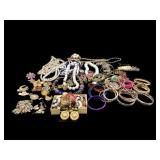 Large Group Vintage Costume Jewelry