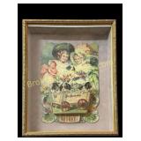 Victorian Die Cut Calendar in Shadowbox Frame