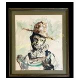 Framed Henry Brown Watercolor