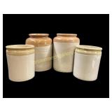 Four English Stoneware Jars