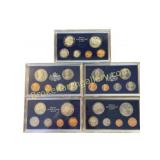 5 Royal Australian Mint Coin Proof Sets