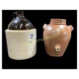 Pottery cooler, 2 Gallon Jug
