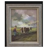 Matched Span, Oil on Board