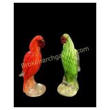 Murano Art Glass Parrots