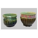 Two Majolica Style Jardinieres