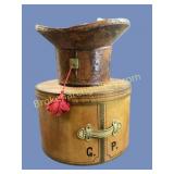 Hat Box and leather Hat Form