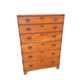 Antique Campaign Style Brass Bound Oak Dresser