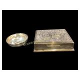 Silver Coin Trinket Dish, Silver Cigerette Box
