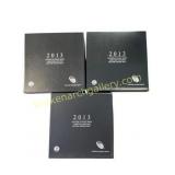 Three 2013 United States Mint Silver Sets